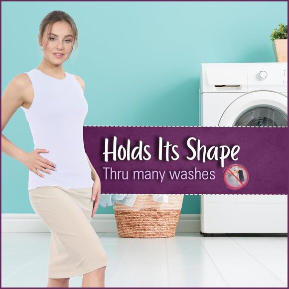 Modest High Neck Tank Top Women's Sleeveless Breathable Stretchy Casual - Picture 5 of 5